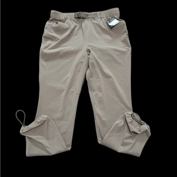 Women’s Eddie Bauer 10 Medium Joggers ClimaTrail Pants Sweats Beige Pockets NWT - Picture 3 of 14